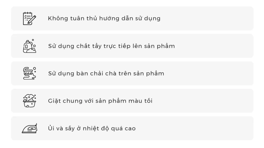 mô tả chính sách bảo hành